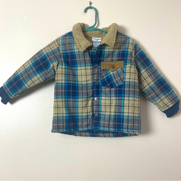 Nannette Plaid Flannel Jacket - Blue & Tan - Size 2T - Picture 1 of 10